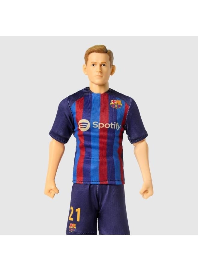 اف سي برشلونة تمثال كرة القدم القابل للجمع لفريق برشلونة - فرينكي دي يونغ، 30 سم - Image 2