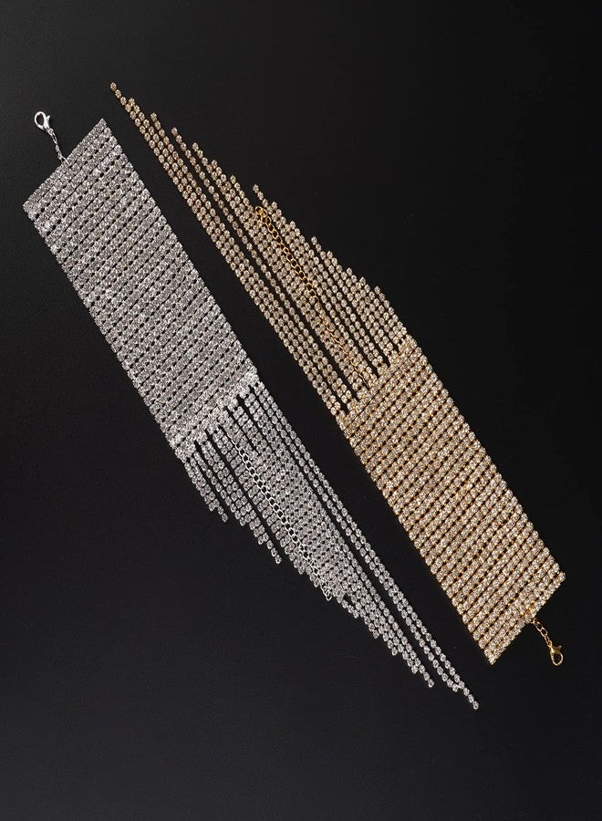 Rumtock Glitter Rhinestone Cuff Fringe Wrap Bracelet for Women Girls Party Nightclub Sparkling Jewelry - Image 5