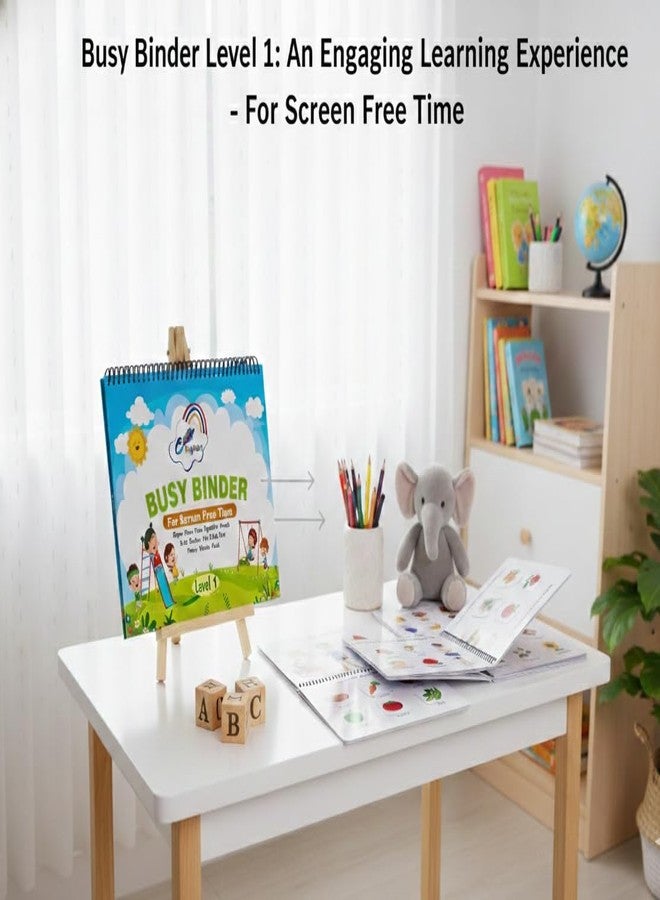 eToymart Busy Binder Book for Toddlers - Alphabet, Numbers, Colors, Fruits, Animals (Level 1) | Educational Book | Montessori Learning Busy Board & Activity Velcro Book for Kids 2-5 Years - Image 4