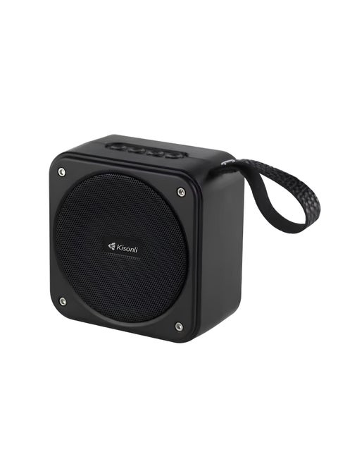سبيكر بلوتوث صغير كاسونلي S21 ستيريو قوي 5وات تشغيل MP3 ومنافذ نفذ TF و -U Diskتشغيل حتي 5 ساعات -لون أسود