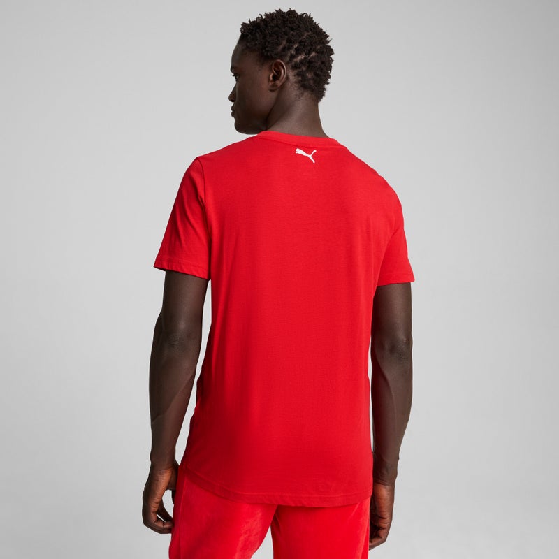PUMA Scuderia Ferrari Race Big Shield Mens Red T-shirt - Image 2