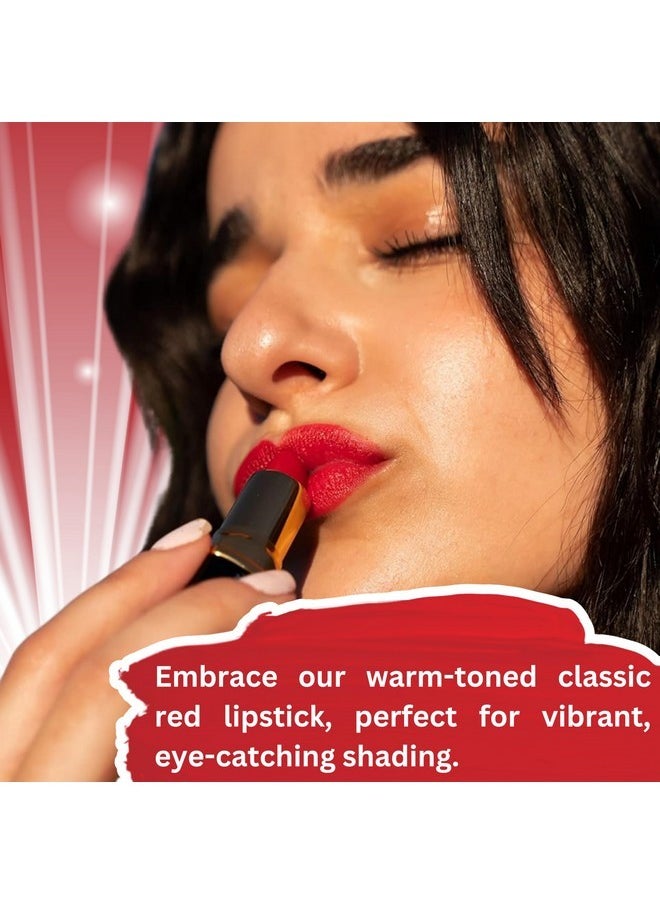 Essence Of Argan 𝗘𝘀𝘀𝗲𝗻𝗰𝗲 𝗼𝗳 𝗔𝗿𝗴𝗮𝗻 Deep Moisturizing Red Lipstick, Long Lasting Lipstick & Lip Care in 1 with Pure Organic Argan Oil, Shea Butter, Jojoba Oil & Aloe Vera Hydrating Lipstick, Roses R Red  - Image 5