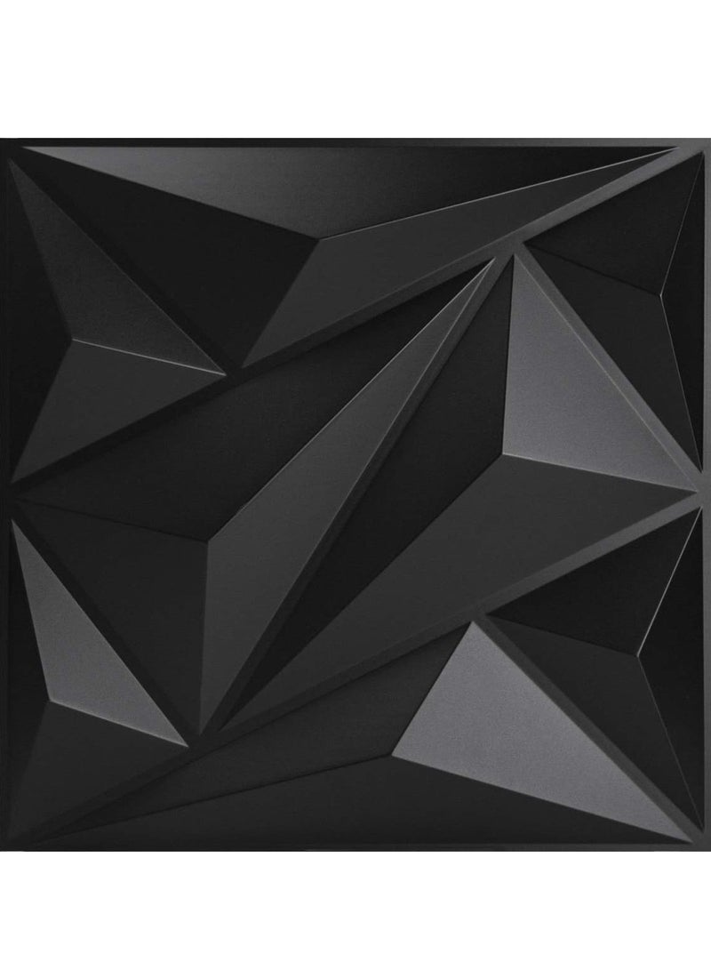 12 Pack 3D Wall Panel Diamond 3D Textured Wall Panels Diamond Design Decorative Wall Covering 30x30cm  - Image 1