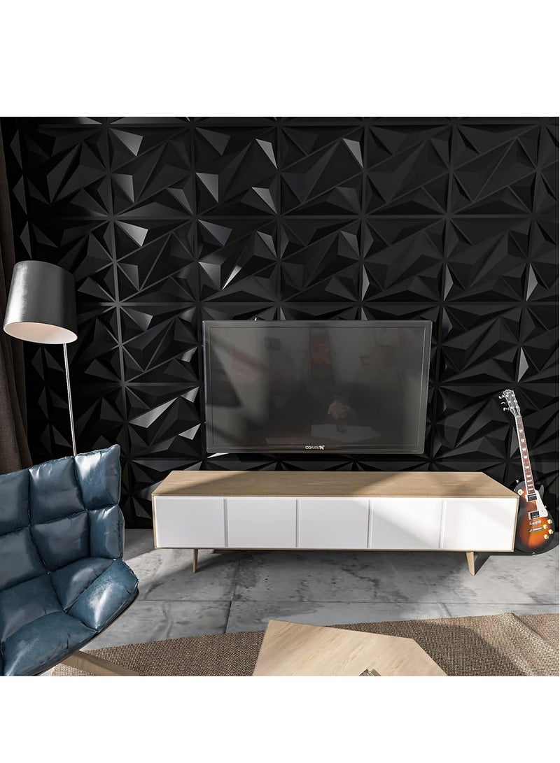 12 Pack 3D Wall Panel Diamond 3D Textured Wall Panels Diamond Design Decorative Wall Covering 30x30cm  - Image 5