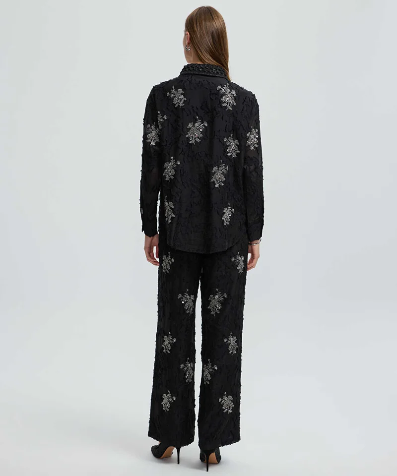 Ipekyol  Embellished Knit Collar Shirt for Women | Best Price UAE