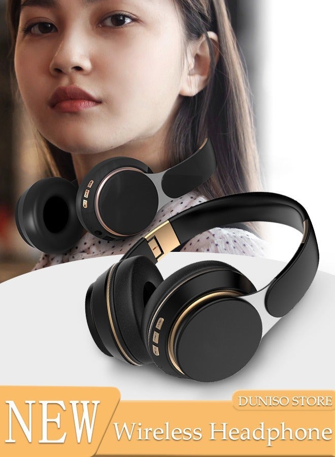 DUNISO Bluetooth Headphones With 7 Colors Light Over Ear Wireless Gaming Headphones with HiFi Stereo Headphones with Microphone and Soft Earpads for Cellphone PC Home Office - Image 1