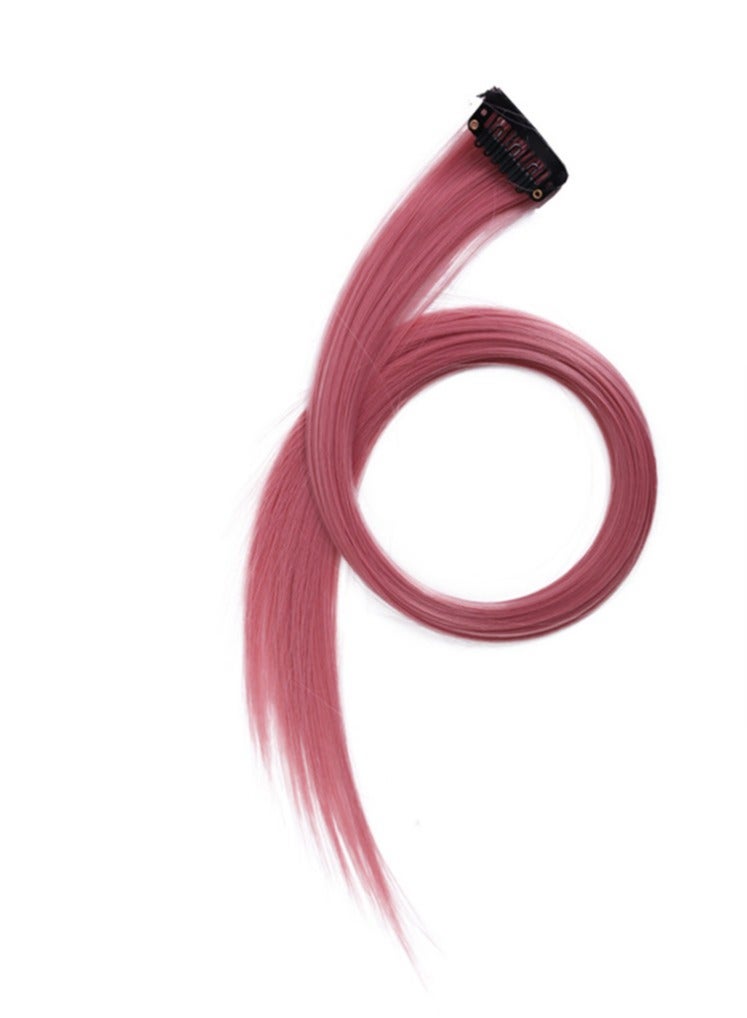 Captaintech One piece elegant lace straight wig (pink)