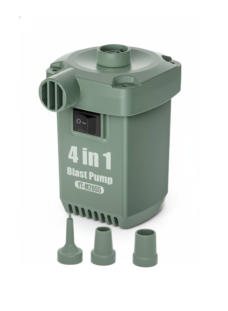 فيكسا برو مضخة هواء كهربائية محمولة، 260 لتر/دقيقة، قابلة لإعادة الشحن، مزودة بـ 3 فوهات، شحن من النوع C، للمراتب الهوائية، والقوارب، وعوامات حمامات السباحة، ومعدات التخييم - Image 1