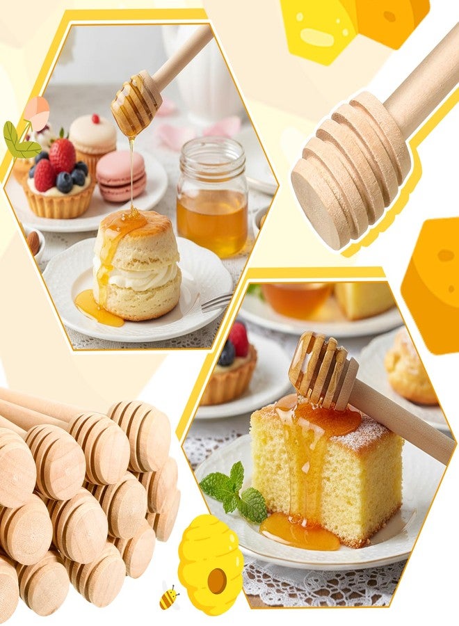SHENLIU 200 Pack Honey Dipper Sticks, 3 inch Mini Wooden Honey Stick Mini Honeycomb Sticks, Honey Dipper Honey Stirrers for Tea Honey Jar Dispense Drizzle Honey and Wedding Party Favors Gift - Image 5