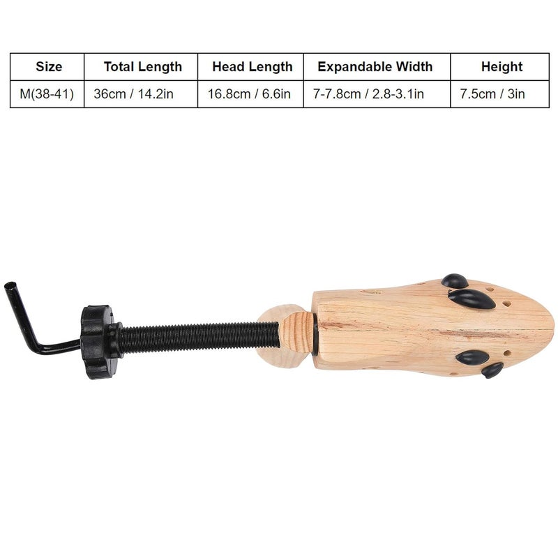 klarako Shoe Tree, Adjustable Shoes Support Stretcher Expansion Heels for Women and Men(M) - Image 3