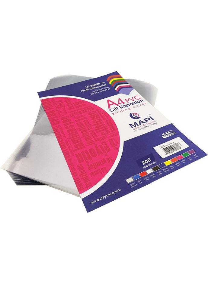MAPi 80MIC.A4 Transparent Cover 200 Pcs 