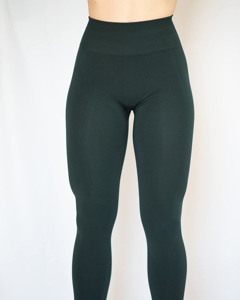 AUROLA Seamless Scrunch Legging Women Yoga Pants 7/8 Tummy Control Workout Running for Fitness Sport Active Ankle Legging-25'' (L, Ponderosa Green) - Image 2