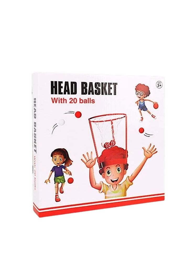 بريميم حامل طوق كرة سلة صغير أحمر اللون مع شبكة وكرات تدريب للأطفال - Image 2