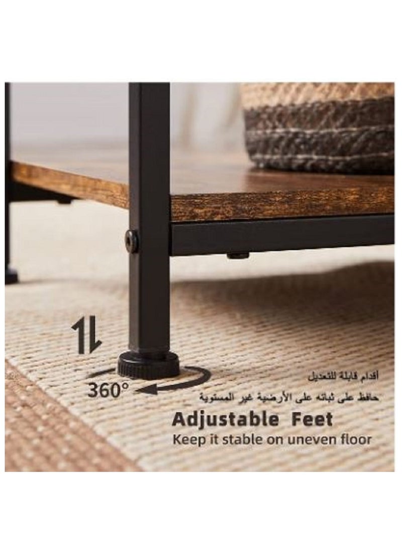 Coffee Table For Living Room  Console Table with Drawers Wooden Worktop Table 2 Drawers Bottom Shelf for Living Room ,hallway, Corridor