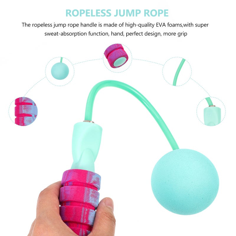 2 Pairs of Portable Cordless Jump Ropes Free for Fitness - Image 2