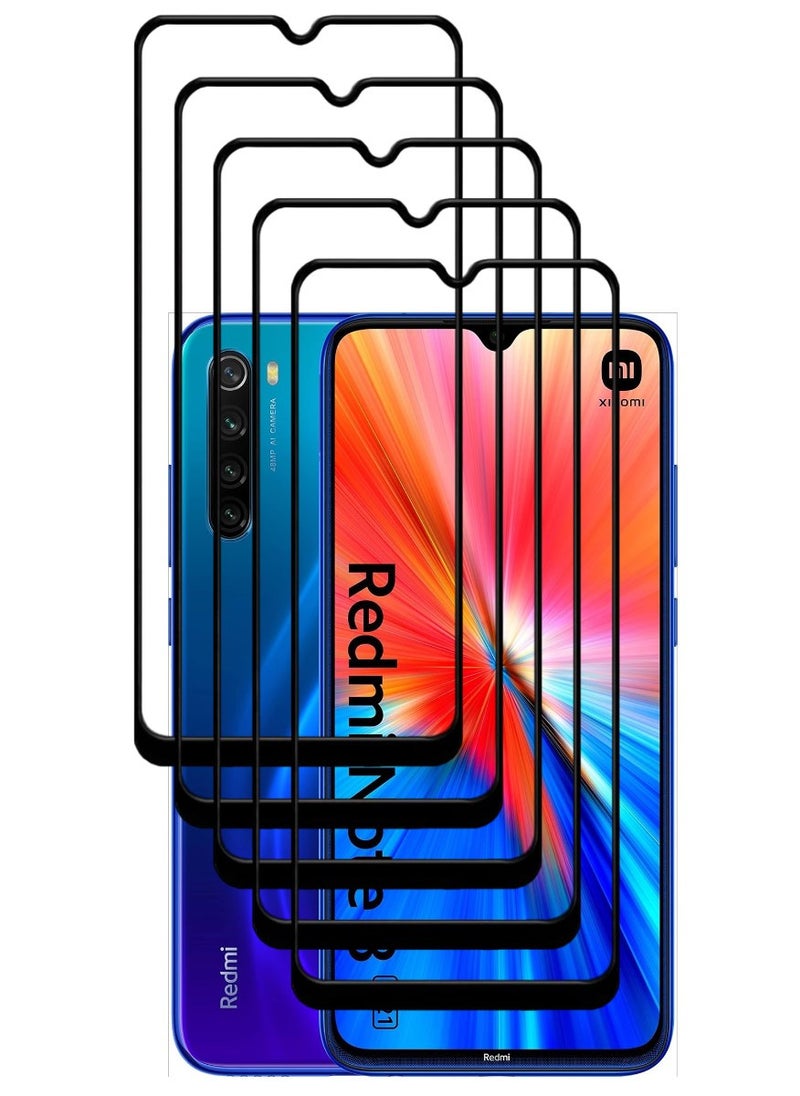 ACLIX 5 Pieces Antistatic ESD Dustproof Premium Quality High Definition Tempered Glass Screen Protector Designed For Xiaomi Redmi Note 8 - Image 1