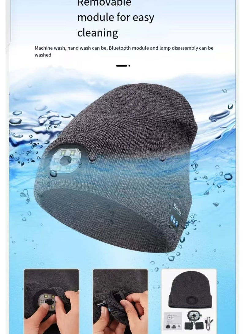Neutral Bluetooth music cap, wireless headphone cap, dual ear stereo, rechargeable Bluetooth speaker - Image 5