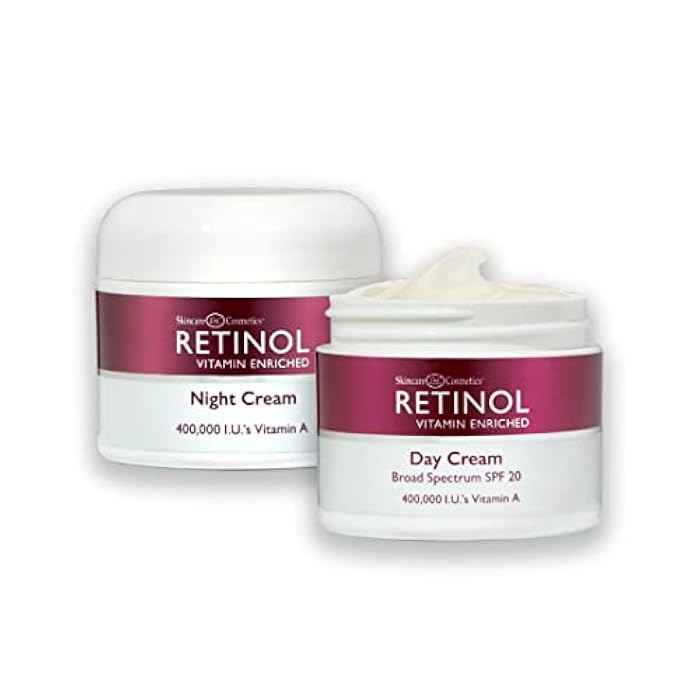 RETINOL كريم الليل والنهار المضاد للشيخوخة من ليفورا - غني بالفيتامينات - ثنائي العناية بالبشرة الخاص بك لمدة 24 ساعة الذي يعمل ليلاً ونهاراً ليمنحك بشرة تبدو أصغر سناً، 1 أونصة لكل منهما - Image 1