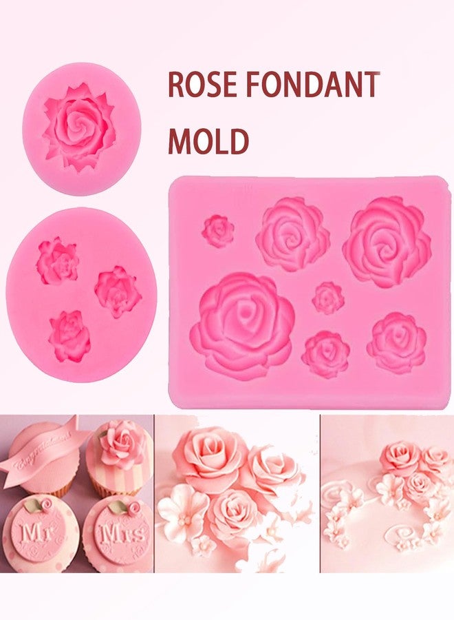 NUDFSY 6Pcs Flower Chocolate Moulds, Candle Making Moulds，Candle Mould，DIY Fondant Tools for Cake Decorating, Mould for Candle, Jelly, Pudding, and Chocolate Truffles Making, Candle Mould Silicone - Image 3