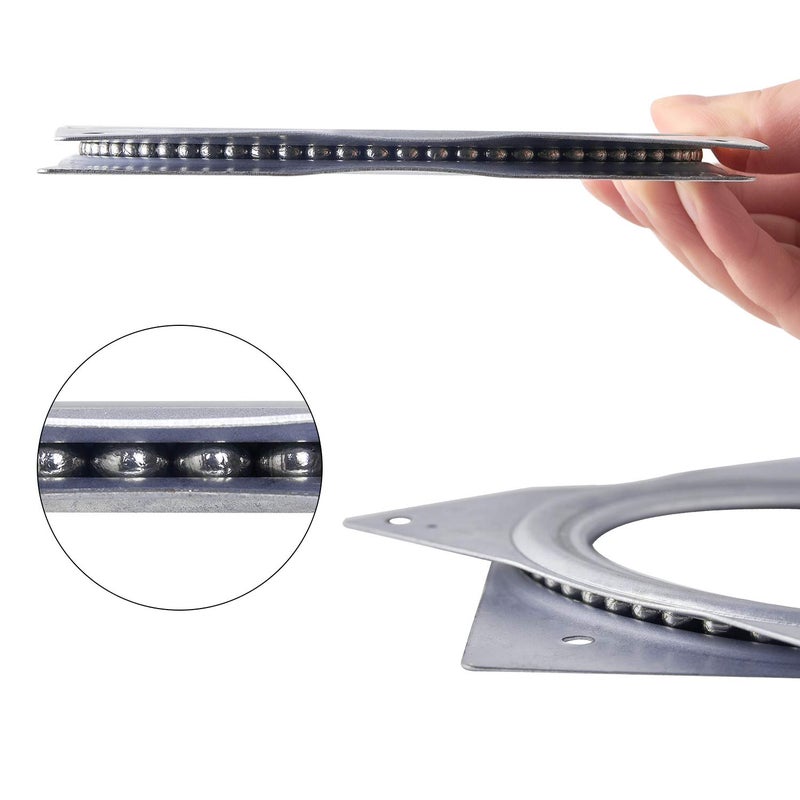 HSTECH 6" Lazy Susan Turntable 500 LBS pounds Steel Ball Bearing Rotating Tray Strong Sturdy Table Cabinet Low Profile - Image 4