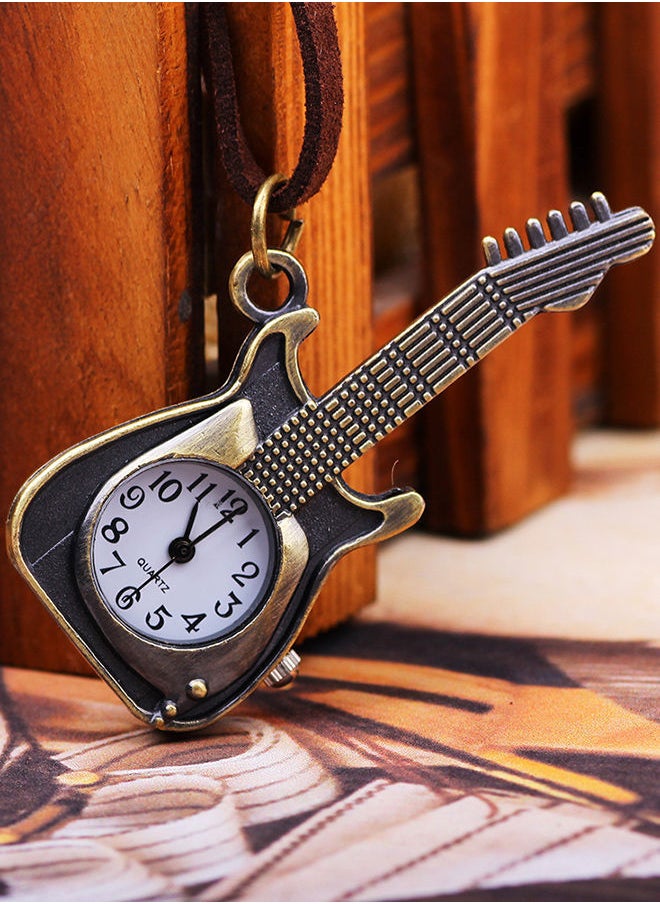 NIBEMINENT - Guitar Necklace Pocket Watch 0018 - Image 1