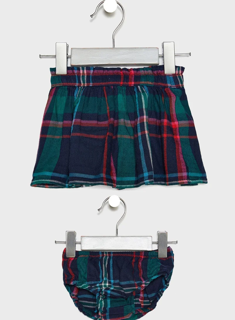GYMBOREE Infant Plaid Skirt + Knickers Set