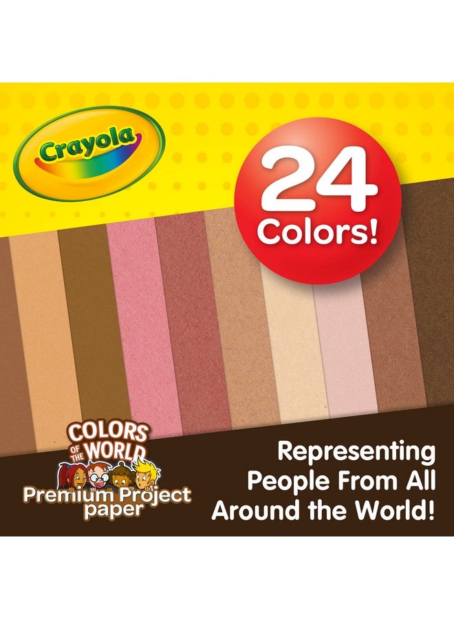 Crayola Construction Paper in Colors of The World, 8.5” x 11”, 24 Colors, Craft Supplies, 48 Sheets - Image 3