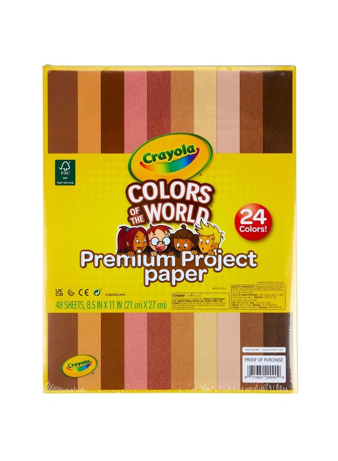 Crayola Construction Paper in Colors of The World, 8.5” x 11”, 24 Colors, Craft Supplies, 48 Sheets - Image 2