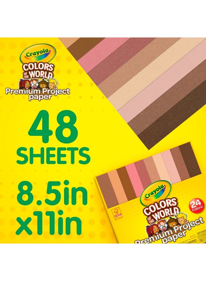 Crayola Construction Paper in Colors of The World, 8.5” x 11”, 24 Colors, Craft Supplies, 48 Sheets - Image 4