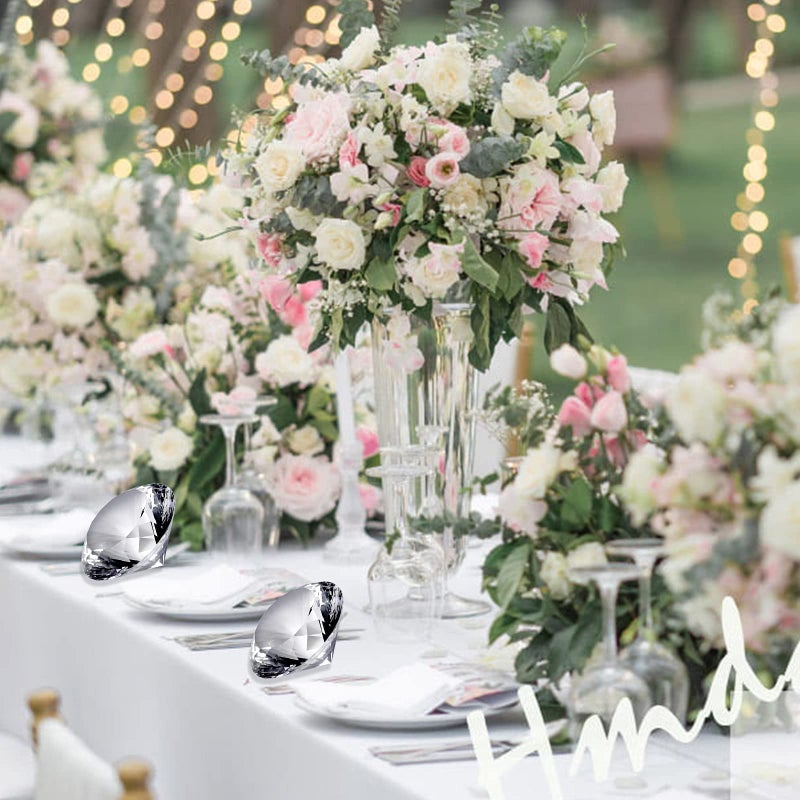 LONGWIN 60mm (2.4") Crystal Faceted Diamond Paperweight Wedding Favor Home Decor (Clear, 60mm) - Image 4