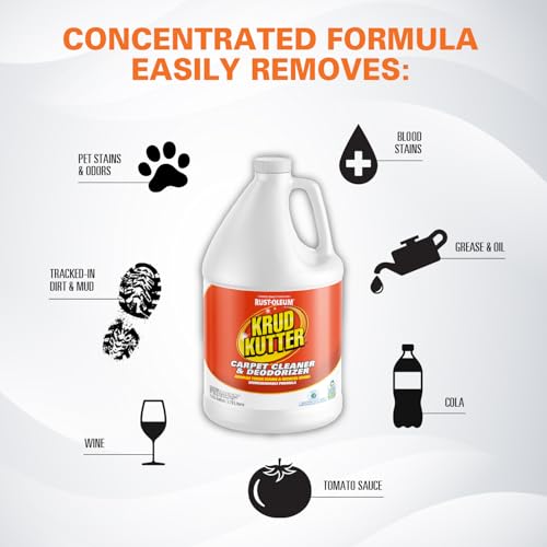 Krud Kutter CR012 Instant Carpet Cleaner/Stain Remover Plus Deodorizer, Gallon - Image 2