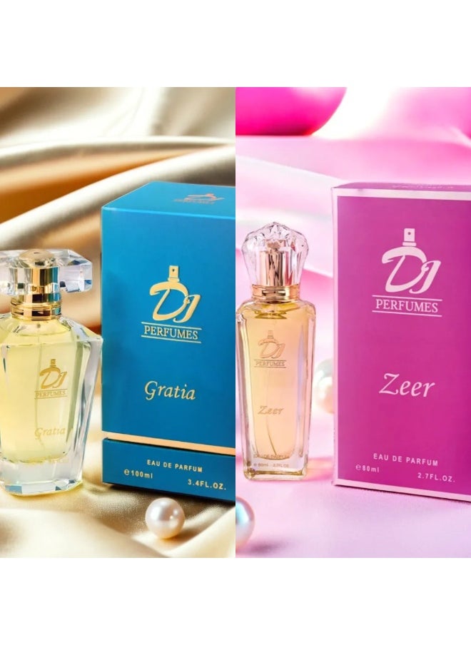 عطور دي جي دي جي سيف بيغ أو دو بارفان 100 مل مجموعة من قطعتين للنساء (جراتيا وزر) 