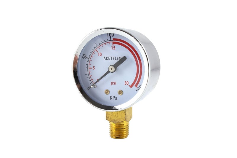 Sa - Low Pressure Gauge for Acetylene Regulator 0-30 psi - 2 inches - Image 2
