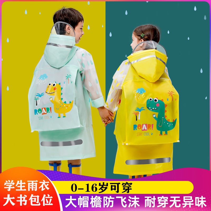 Children'S Raincoat For Girls, Kindergarten Kids, Elementary School Students, Rain Poncho For Boys, Waterproof Full-Body Rainstorm Protection Cartoon - Image 3
