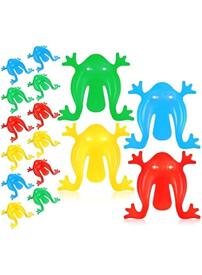 Generic 16 Pcs Frog Jumping Toy Finger Pressing Plastic Bouncing Frog Toy for Kids Birthdays Party Favors - Image 1