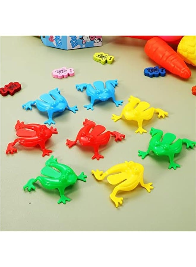 Generic 16 Pcs Frog Jumping Toy Finger Pressing Plastic Bouncing Frog Toy for Kids Birthdays Party Favors - Image 3