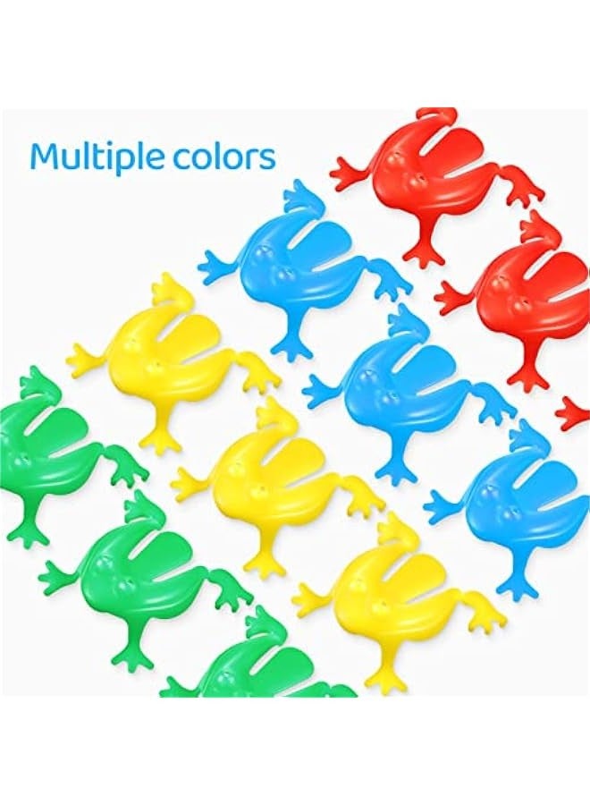 Generic 16 Pcs Frog Jumping Toy Finger Pressing Plastic Bouncing Frog Toy for Kids Birthdays Party Favors - Image 4