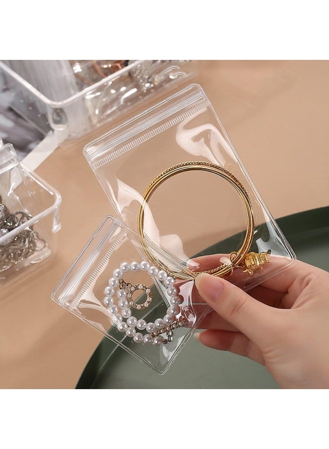 Bukela 17 Pcs Jewellery Organiser Storage Pouches Clear Zip Lock Cover for Rings Earrings, Necklace, Transparent, Polyvinyl Chloride PVC - Image 3