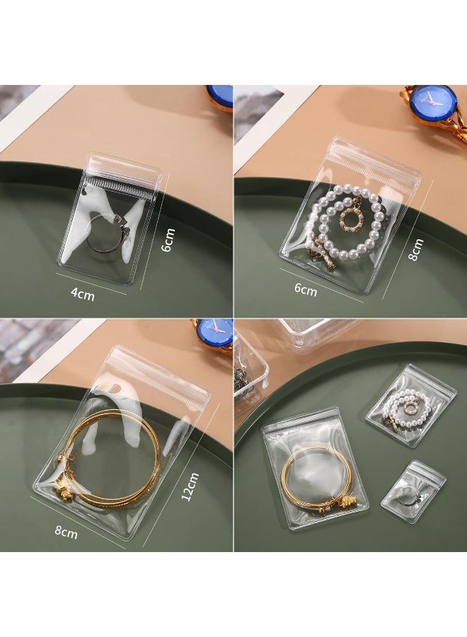 Bukela 17 Pcs Jewellery Organiser Storage Pouches Clear Zip Lock Cover for Rings Earrings, Necklace, Transparent, Polyvinyl Chloride PVC - Image 5