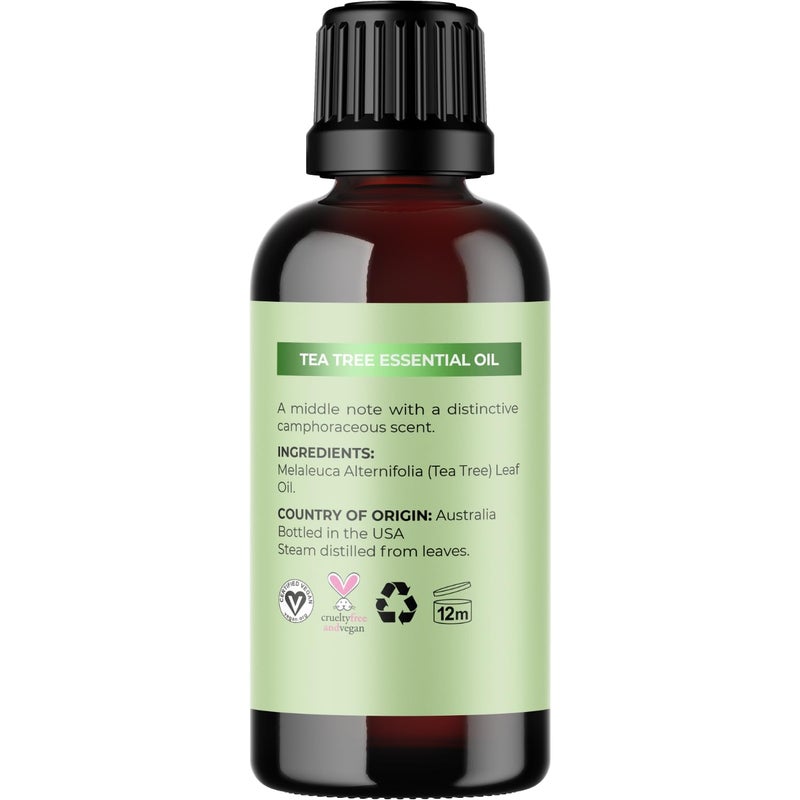 Maple Holistics Pure Tea Tree Oil for Hair Skin and Nails - 100% Pure Undiluted Tea Tree Essential Oil with Dropper for Topical Uses Aromatherapy Diffusing and Home and Beauty DIYs - Vegan and Cruelty Free (1 Fl Oz) - Image 4