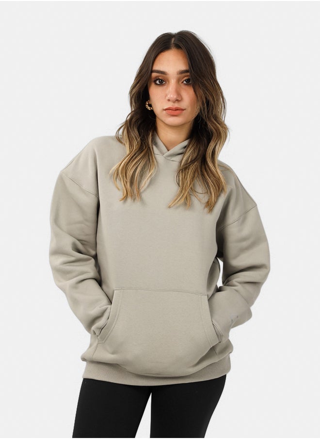 SHECHICK SheChick Iconic Sliver Grey Over Sized Hoodie  - Image 1
