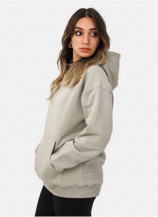 SHECHICK SheChick Iconic Sliver Grey Over Sized Hoodie  - Image 2