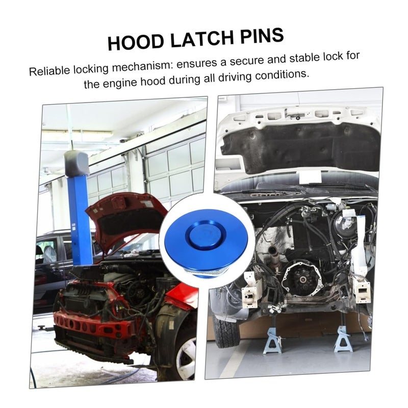 Luxshiny Quick Release Hood Pin Kit Universal Car Hood Latch Pins for Racing and Modification Sturdy Steel Quick Latch Function Includes 4-Piece Set for Easy Installation - Image 5