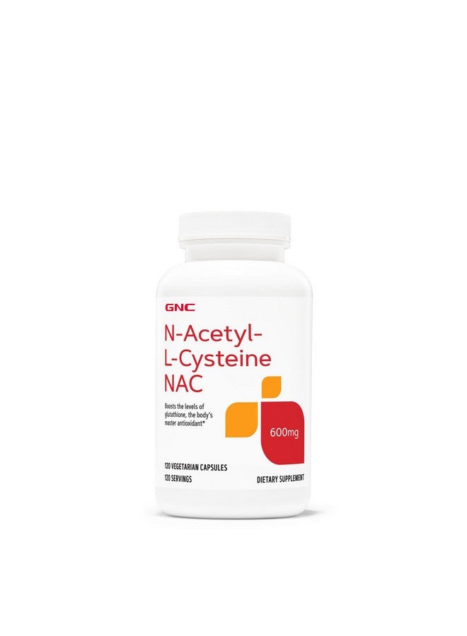 GNC N-Acetyl-L-Cysteine NAC 600mg | Boosts Levels of Glutathione | Vegetarian | 120 Capsules - Image 1