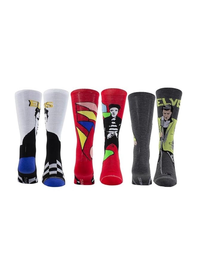ELVIS - Elvis Socks 3 Pack In Guitar Tin (One Size) - Image 1