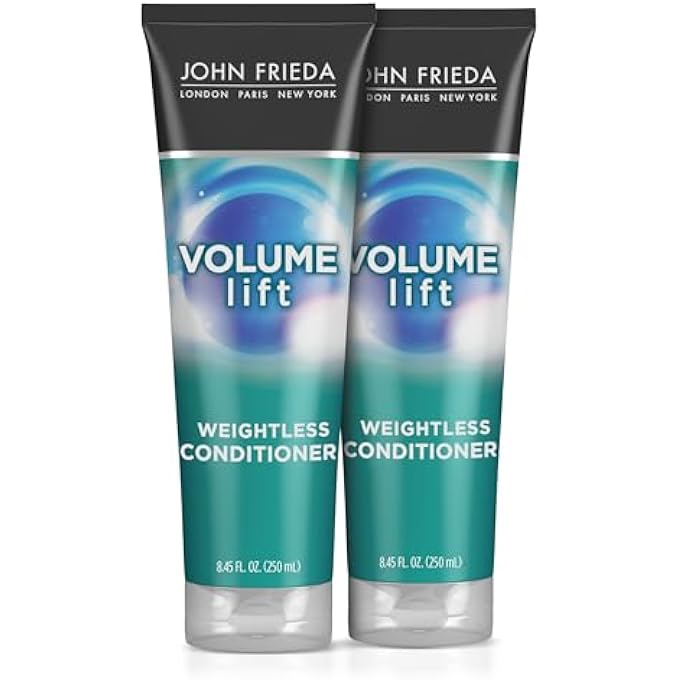 John Frieda VOLUME LIFT WEIGHTLESS CONDITIONER, VOLUMIZING CONDITIONER WITH AIR-SILK TECHNOLOGY FOR FINE OR FLAT HAIR, ADDS NATURAL FULLNESS, SAFE FOR COLOR-TREATED HAIR, 8.45 OZ, PACK OF 2 - Image 1