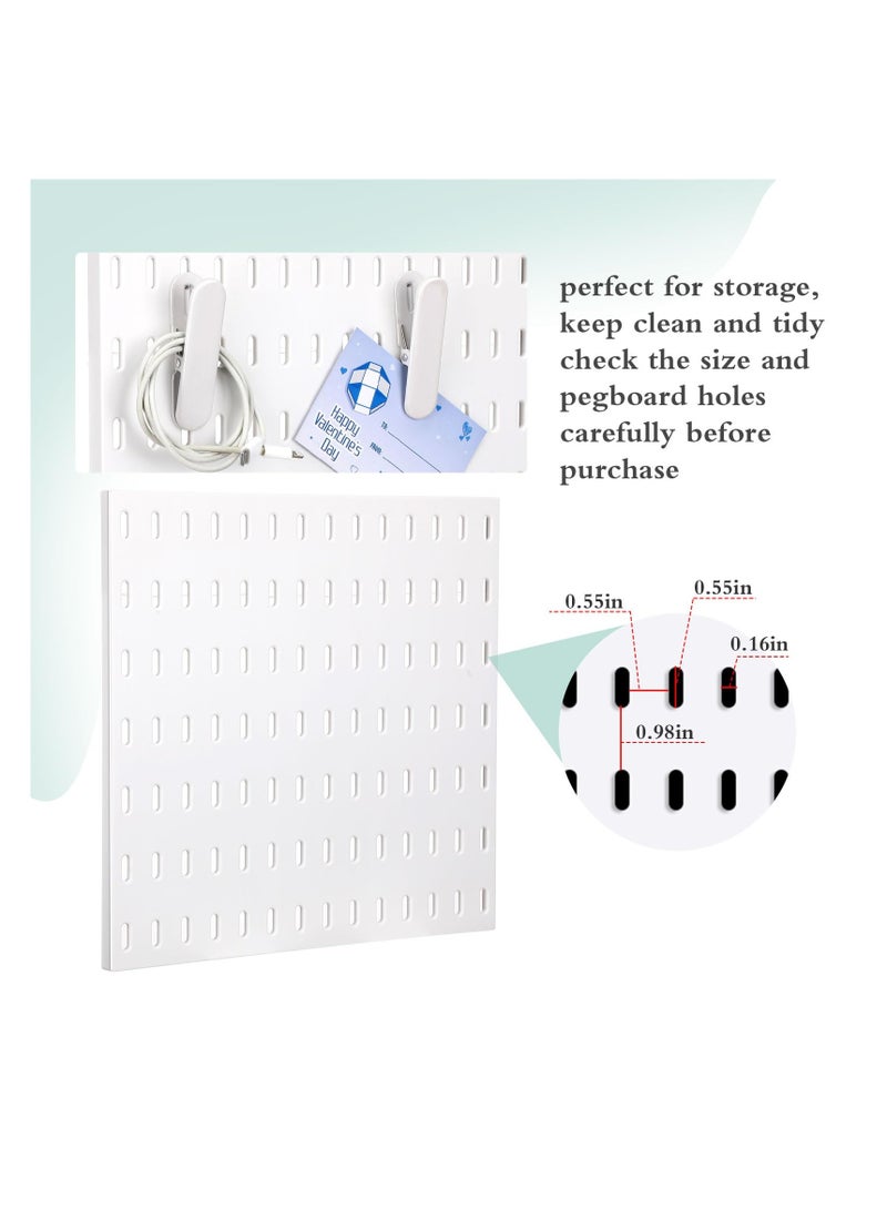 SOLARAE Pegboard Accessories Clips, White Pegboard Clips, Quality Metal Material, Metal Pegboard Attachment for Crafts, Kitchen, Bathroom, Living Room, Office Wall, Organize Storage (10 Pcs) - Image 4