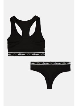 Ellesse Women 2 Pieces Bralette And Underwear Set, Black  - Image 2