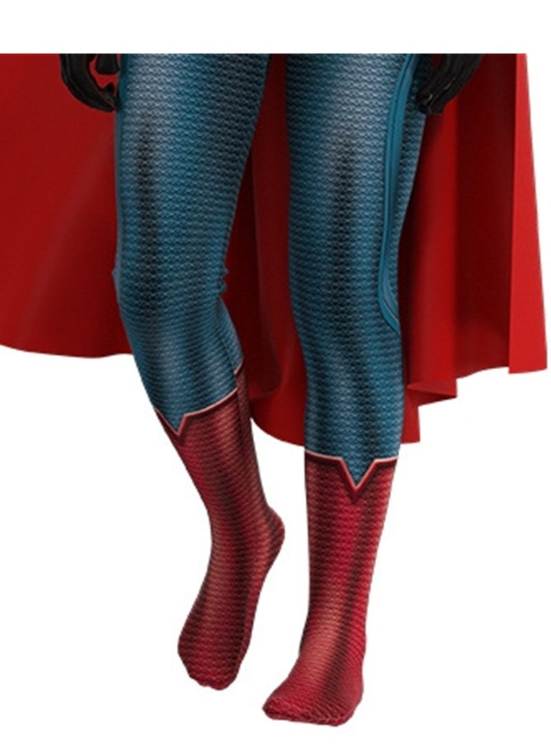 Generic - Man of Steel cos Superman hero Clark Kent jumpsuit adult children's performance costume tights suit stage dress up costume - Image 1