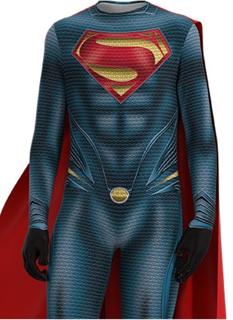 Generic - Man of Steel cos Superman hero Clark Kent jumpsuit adult children's performance costume tights suit stage dress up costume - Image 1